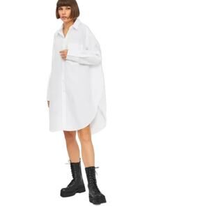 Zara White Oversized Shirt Dress